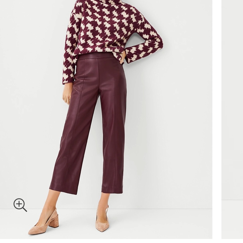 Ann Taylor Faux Leather Pants NWT